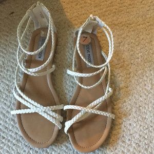 Steve Madden white sandals